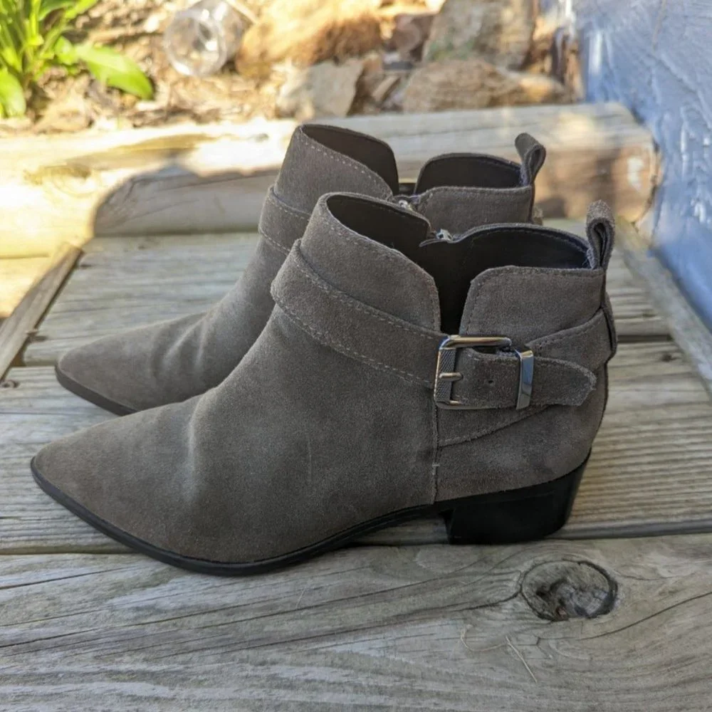 Marc Fisher Suede Buckle Ankle Boots/Booties Women's Size 6